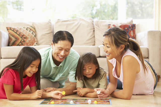 family having fun
